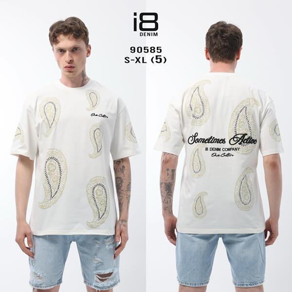 Футболка i8denim (S-XL) 90585 white (лето)