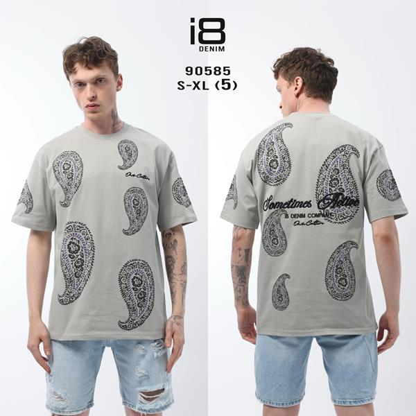 Футболка i8denim (S-XL) 90585 grey (лето)