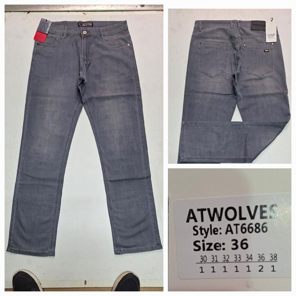 Джинсы God Baron (30-38) 6686 grey (деми)