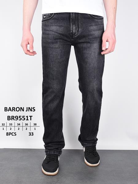 Джинсы God Baron (32-38) 9551 black (деми)