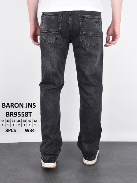 Джинсы God Baron (32-42) 9558 black (деми)