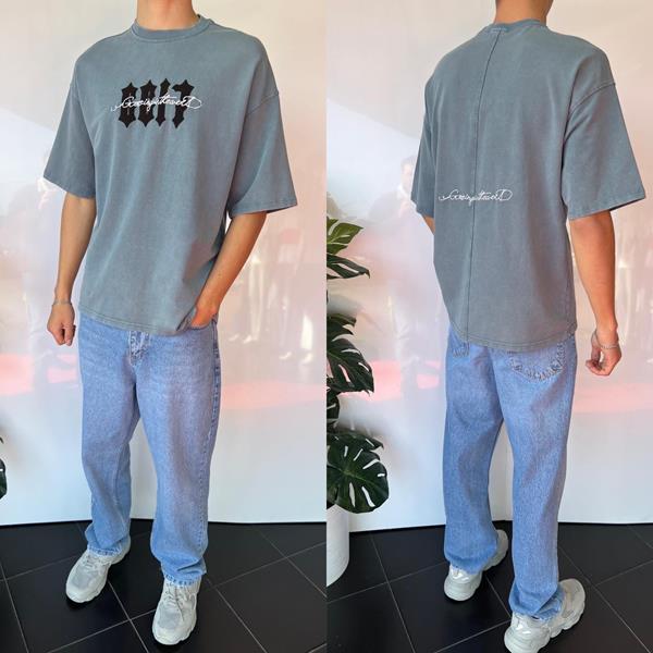 Футболка i8denim (S-2XL) 1961 grey (лето)