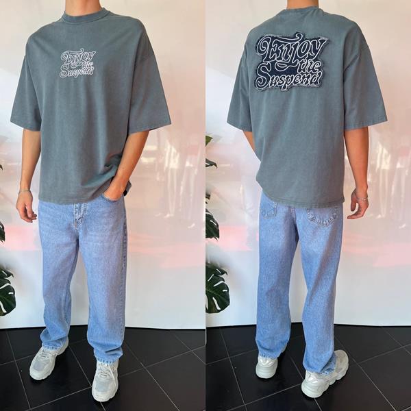 Футболка i8denim (S-2XL) 1981 grey (лето)