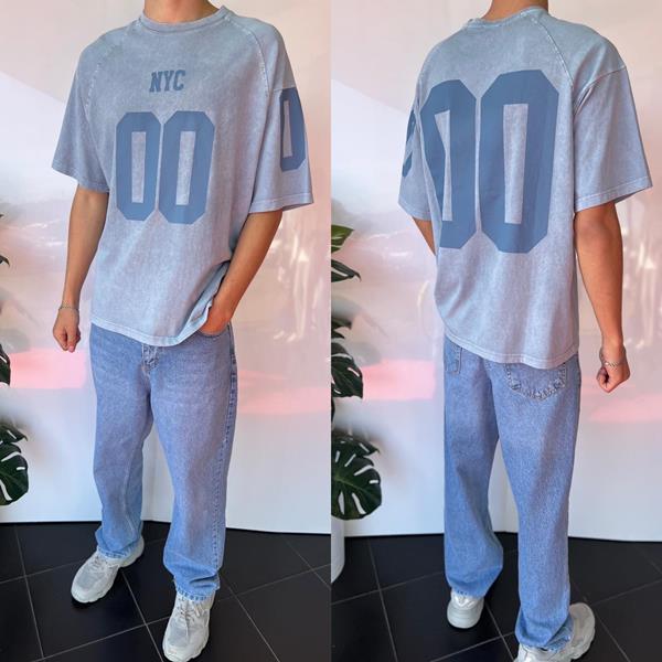 Футболка i8denim (S-XL) 1991 l.blue (лето)