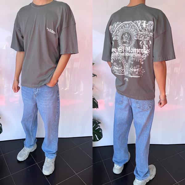 Футболка i8denim (S-XL) 2066 grey (лето)