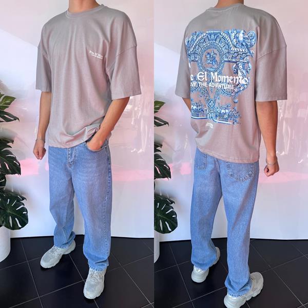 Футболка i8denim (S-XL) 2069 grey (лето)