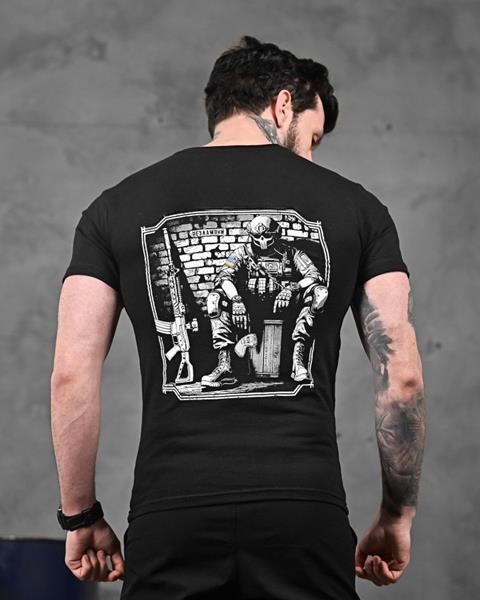 Футболка Madoka (M-3XL) 814 black (лето)