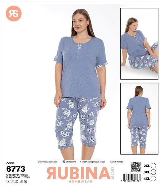 Пижама Disneyopt (2XL-4XL) 6773 l.blue (лето)