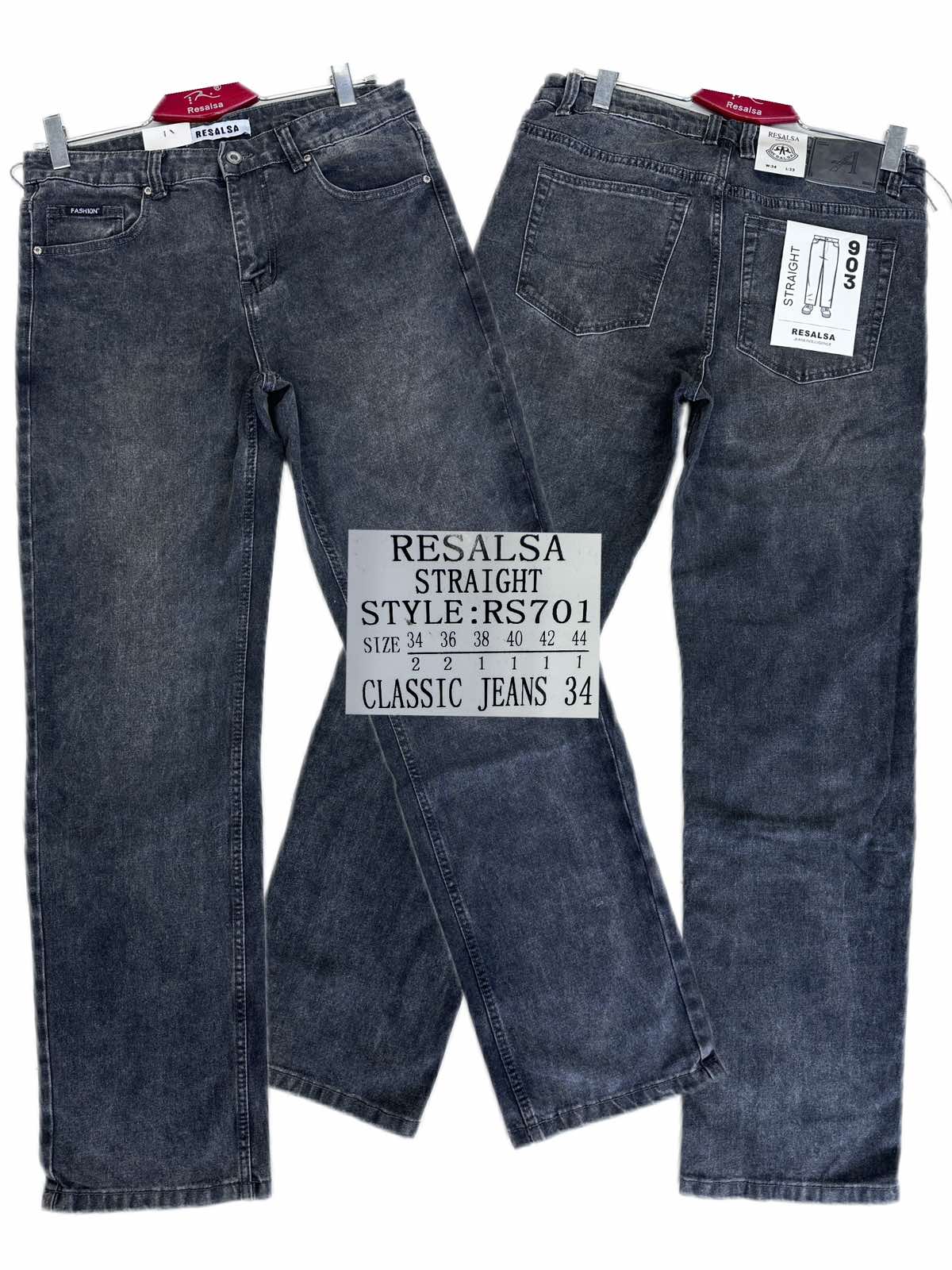 Джинсы God Baron (34-44) RS701 black (деми)