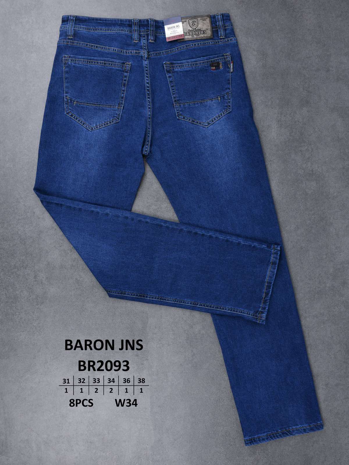 Джинсы God Baron (31-38) BR2093 blue (деми)