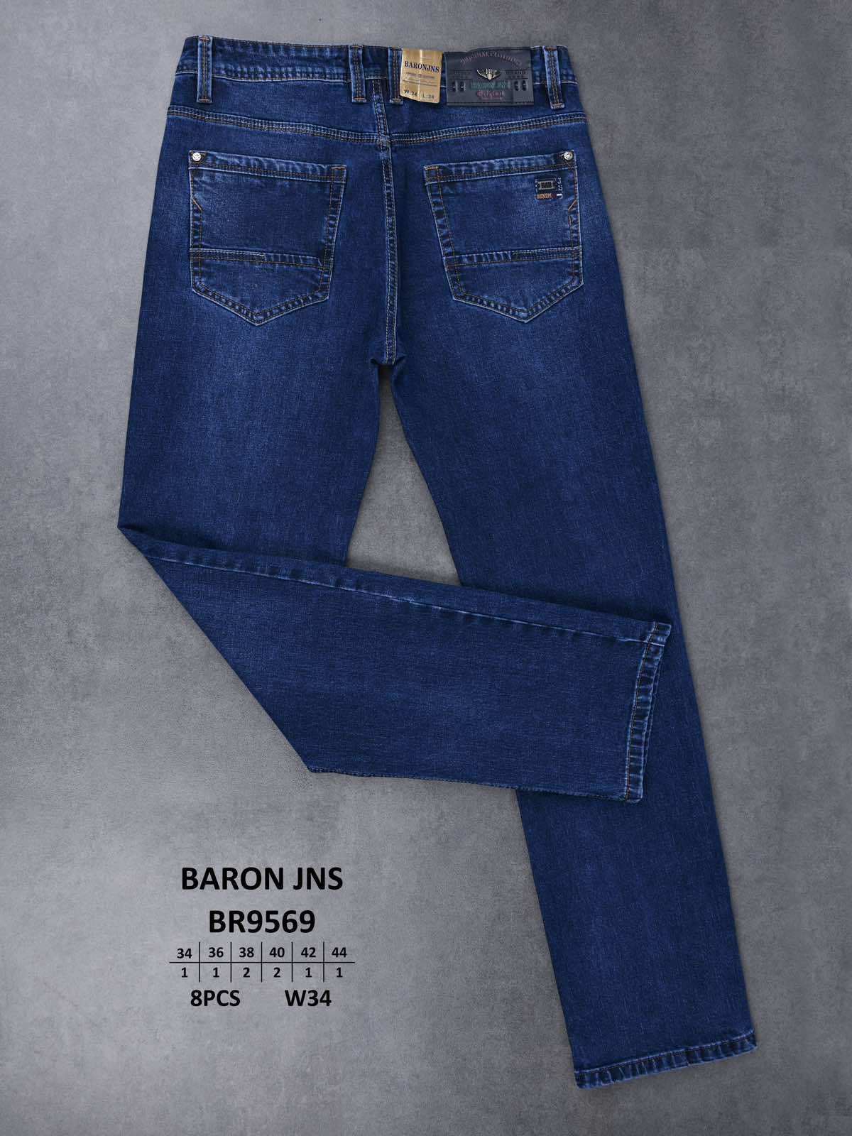 Джинсы God Baron (34-44) BR9569 blue (деми)