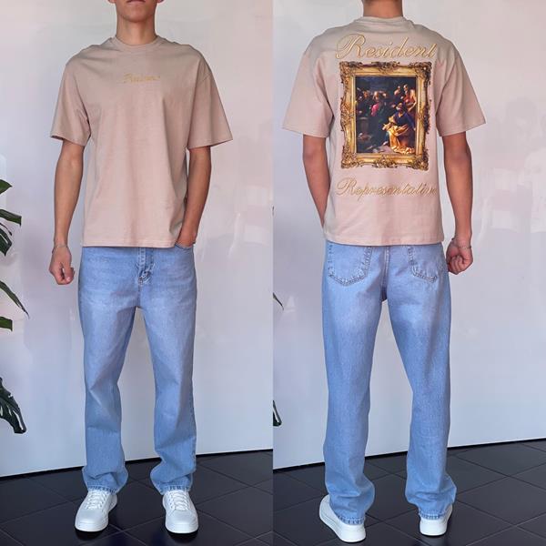 Футболка i8denim (S-XL) 2174 beige (лето)