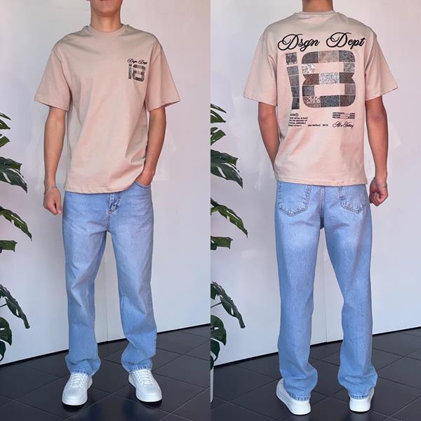 Футболка i8denim (S-XL) 2180 beige (лето)