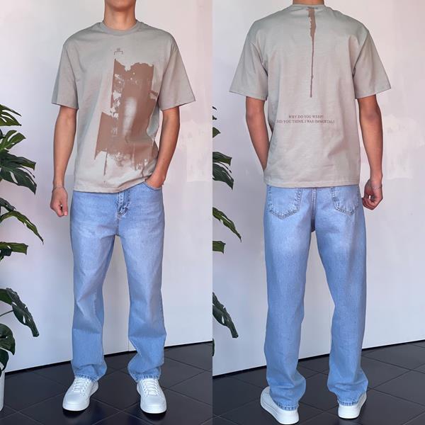 Футболка i8denim (S-XL) 2185 grey (лето)