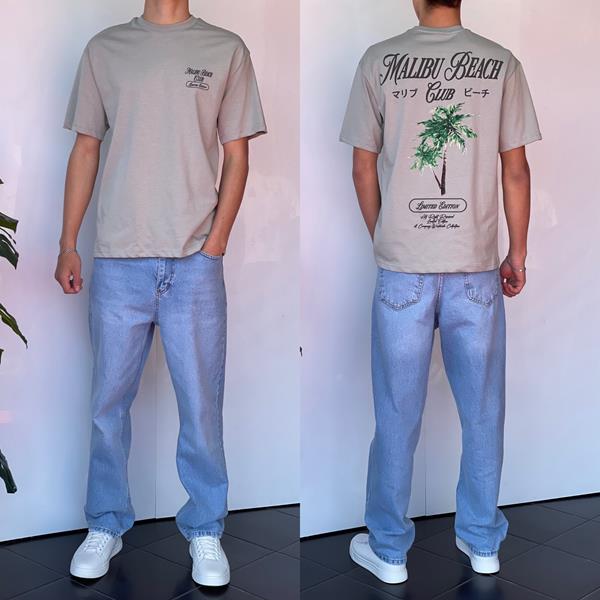 Футболка i8denim (S-XL) 2220 grey (лето)