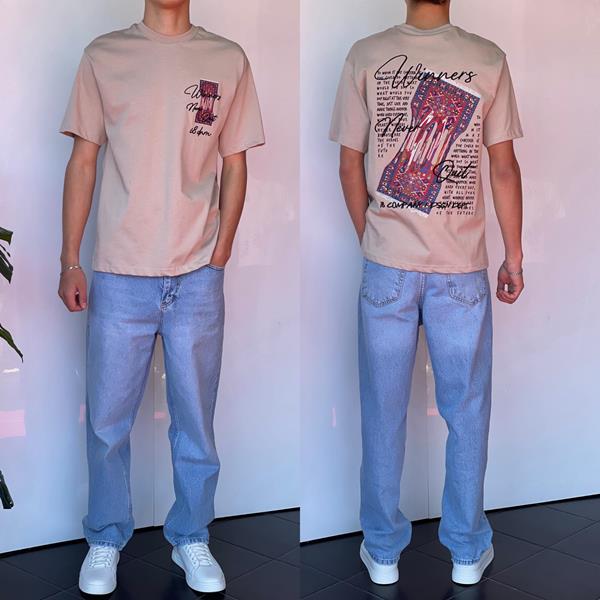 Футболка i8denim (S-XL) 2232 beige (лето)