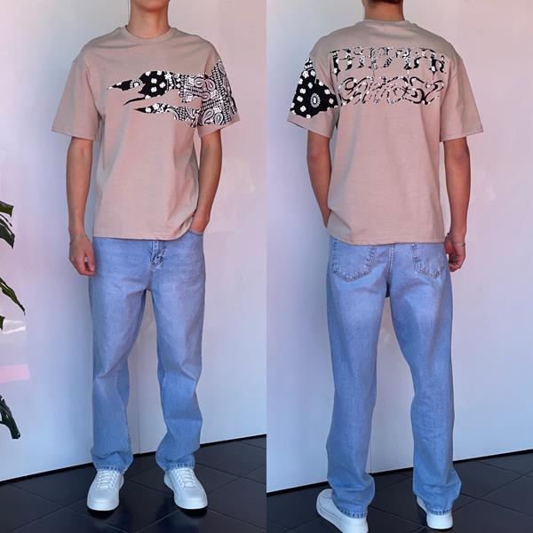 Футболка i8denim (S-XL) 2247 beige (лето)