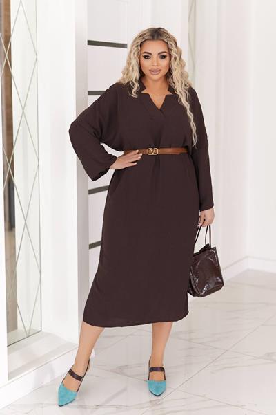Платье Seven Zikina (50-64) 1313 brown (деми)