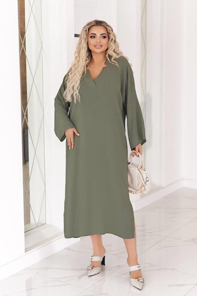 Платье Seven Zikina (50-64) 1313 khaki (деми)