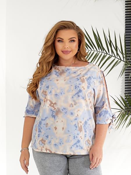 Футболка BAT (46-54) BT198 l.blue (лето)