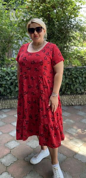 Платье BAT (50-56) 1940 red (лето)