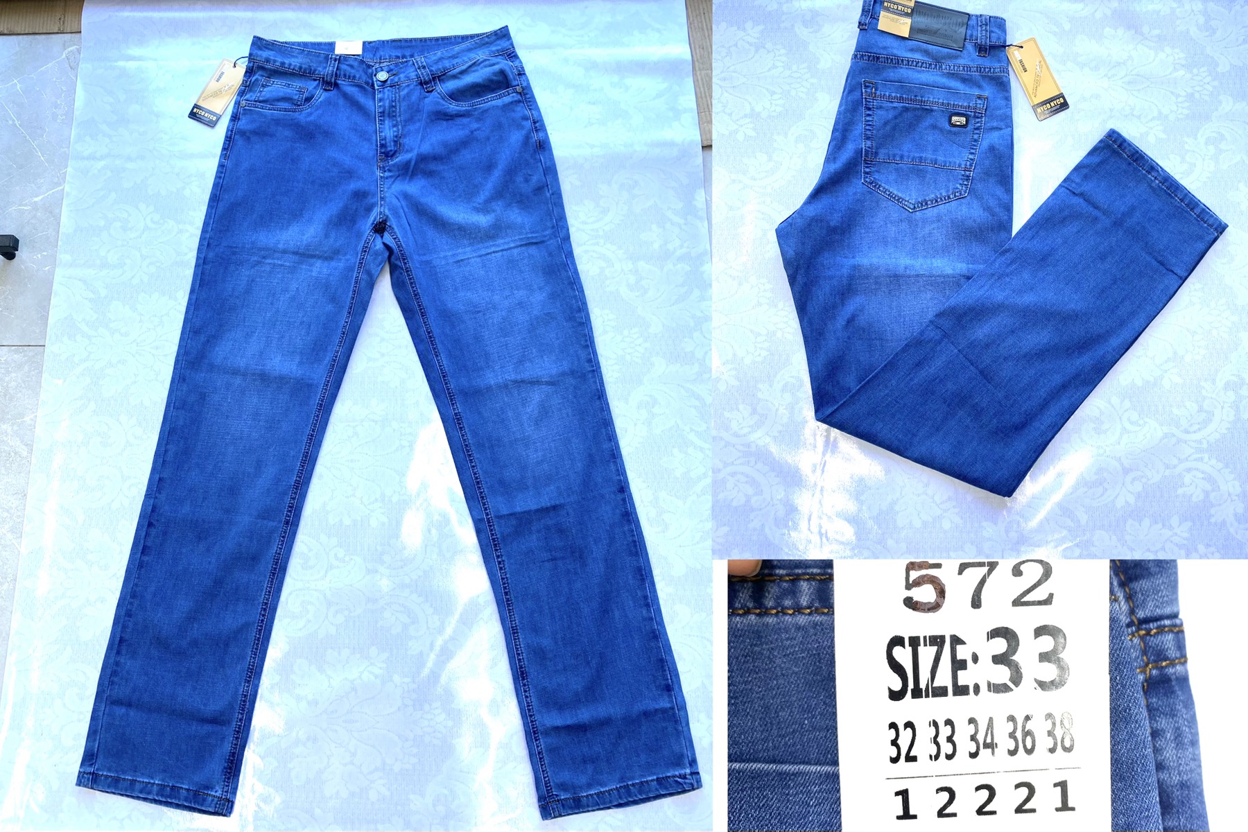 Джинсы God Baron (32-38) 572 blue (деми)