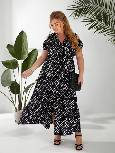 Платье BAT (48-58) 358 black (лето)