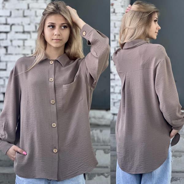 Рубашка Karolina (34-42) KR101 brown (деми)