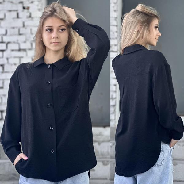 Рубашка Karolina (34-42) KR102 black (деми)