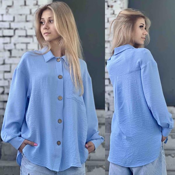 Рубашка Karolina (34-42) KR104 blue (деми)