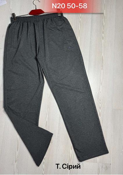 Штаны спорт Sport style (56-64) 10 d.grey (деми)