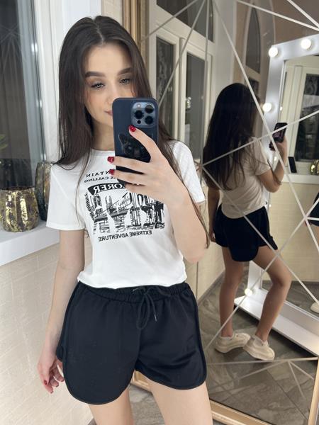 Шорты Valentina (42-46) 005 black (лето)