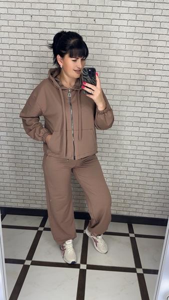 Костюм спорт Valentina (50-56) 078-1 brown (деми)