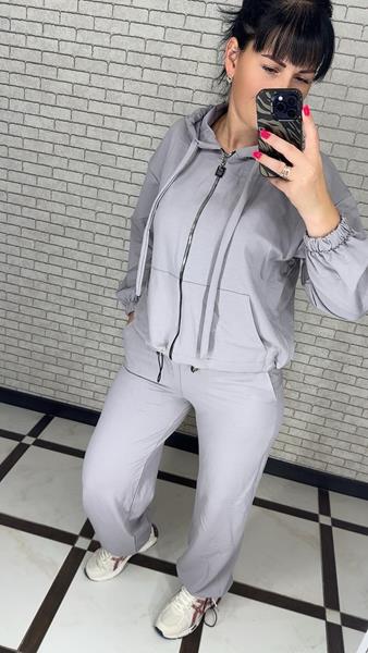 Костюм спорт Valentina (50-56) 078-1 grey (деми)