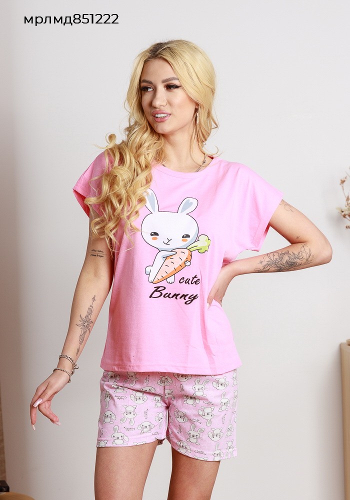 Пижама Fantasy (S-XL) 851222 pink (лето)