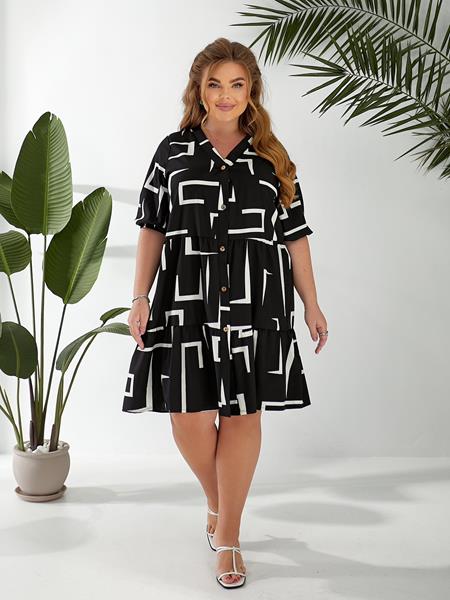 Платье BAT (52-56) 349 black (лето)