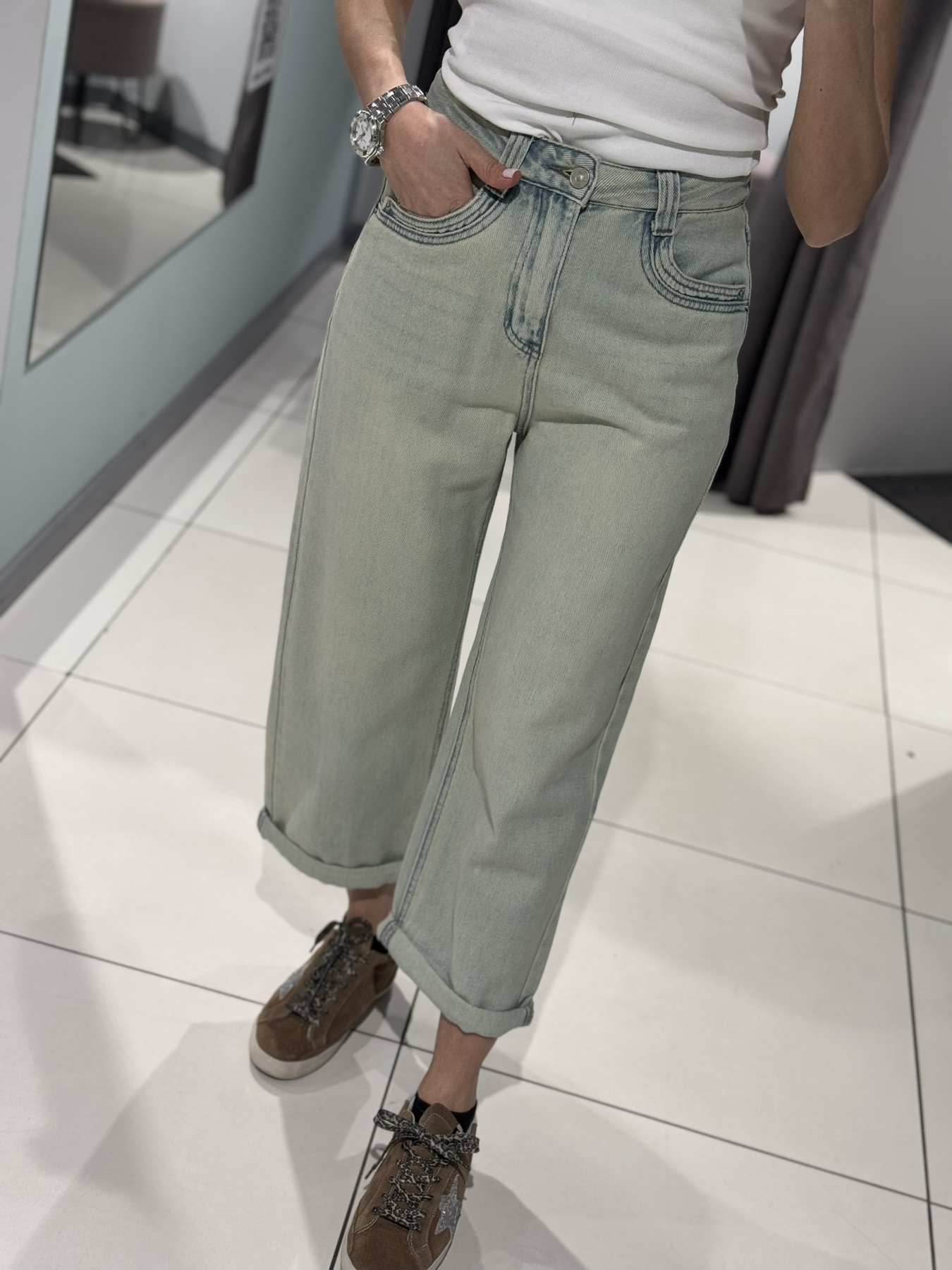 Джинсы Comod (S-XL) 60551-1 l.blue (деми)