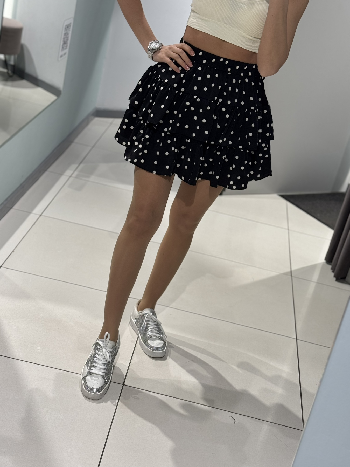 Юбка-шорты Comod (one size) 85003 black-white (лето)