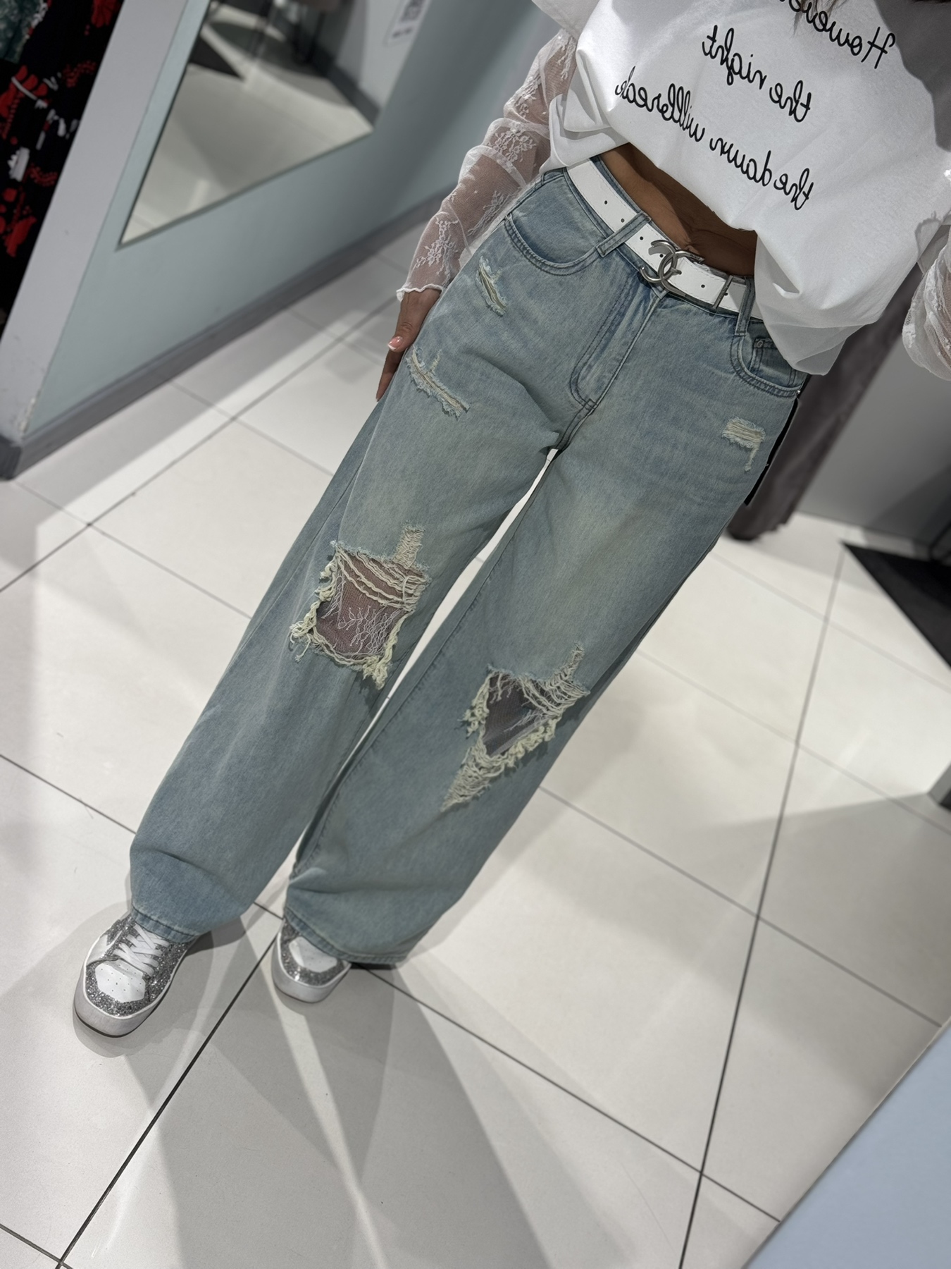 Джинсы Comod (S-XL) 955 l.blue (деми)