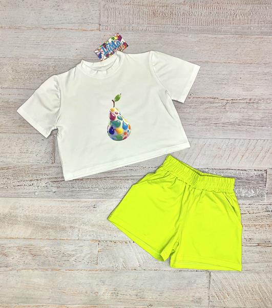 Костюм LiMa kids (116-140) 2514 white-yellow (лето)