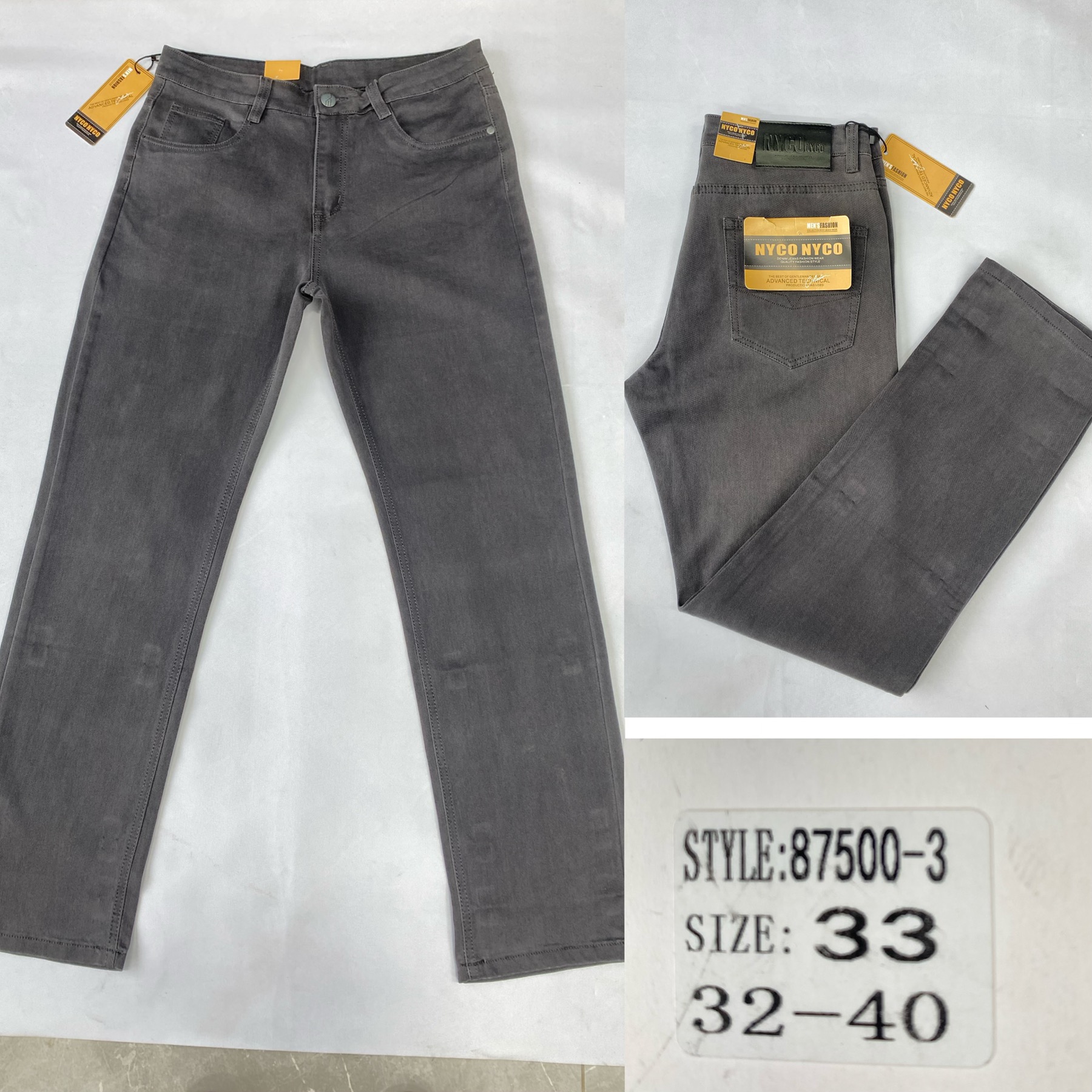 Джинсы God Baron (32-40) 87500-3 grey (деми)