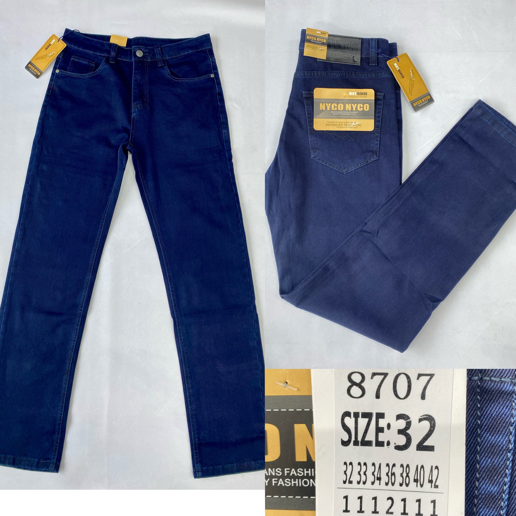 Джинсы God Baron (32-42) 8707 blue (деми)