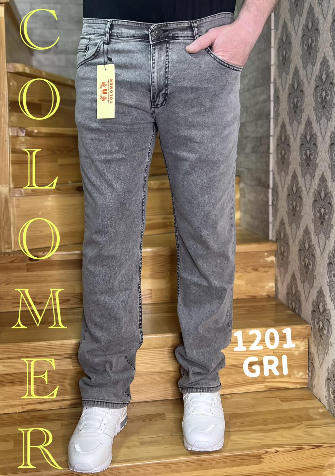 Джинсы God Baron (32-42) 1201 grey (деми)