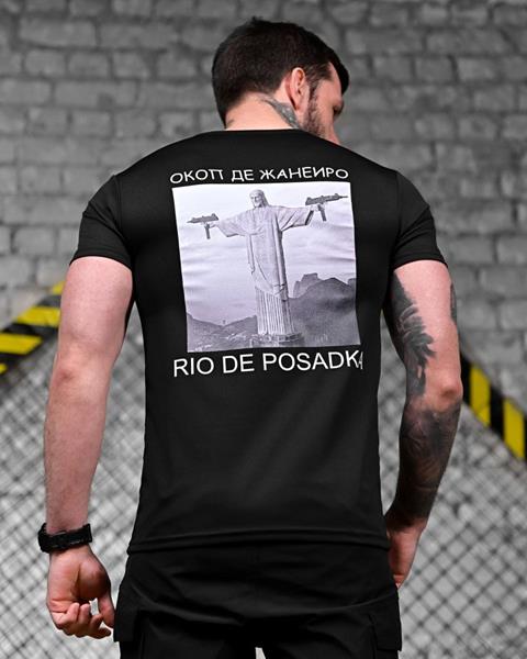 Футболка Madoka (M-3XL) 881 black (лето)