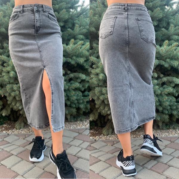 Юбка Lady N (28-33) 3937 grey (лето)
