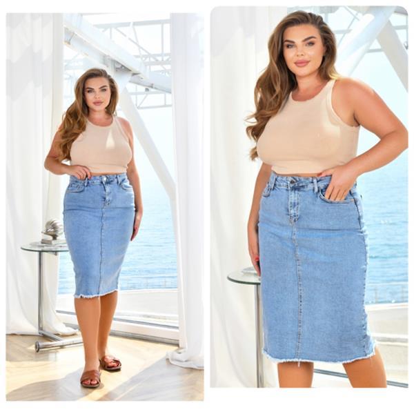 Юбка Lady N (31-38) 5965 l.blue (лето)