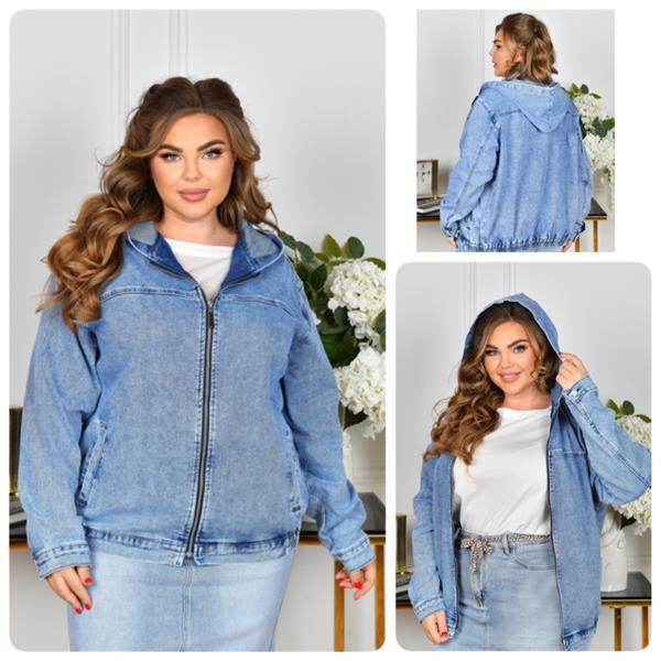 Куртка Lady N (3XL-8XL) 806 l.blue (лето)