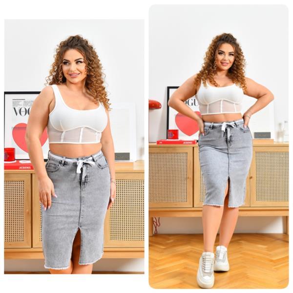 Юбка Lady N (30-36) 813 grey (лето)