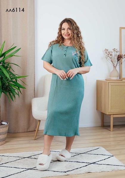 Платье Vehuiah (L-3XL) 6114 green (лето)