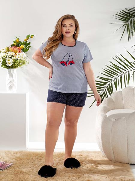 Костюм Vehuiah (2XL-4XL) VH34 navy (лето)